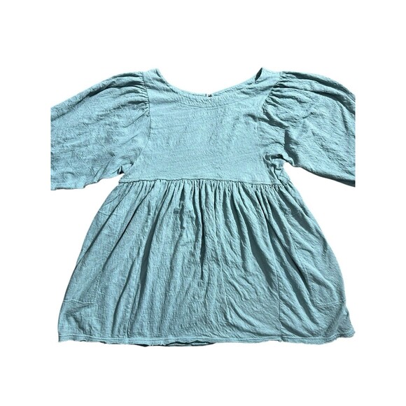 Free People BEACH Get Obsessed Babydoll Tunic Dress Balloon Sleeve Sz M - Picture 2 of 8